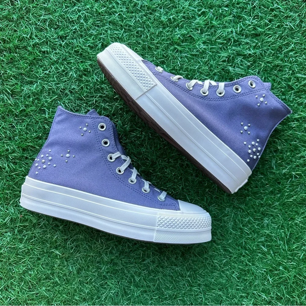 🎁Converse Chuck Taylor All Star Ctas Lift Hi Lavender Ash - Picture 9 of 12